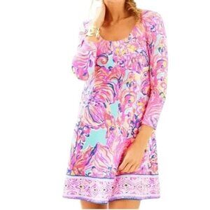 Lilly Pulitzer Vibrant Pink and Blue Mini Dress